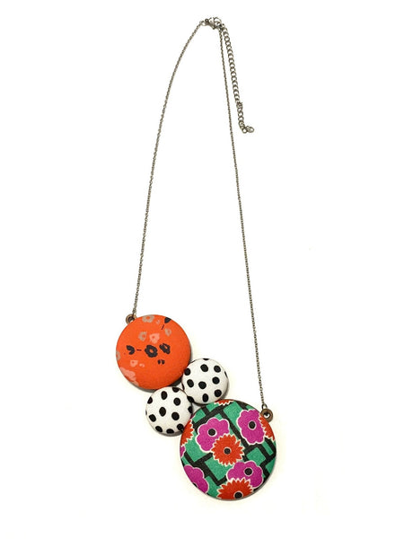 BOTÓN DE AZÚCAR - Barra Necklace- Polkas and Flowers