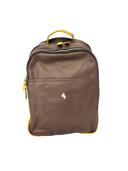 BORONEA- Backpack - Brown/Yellow