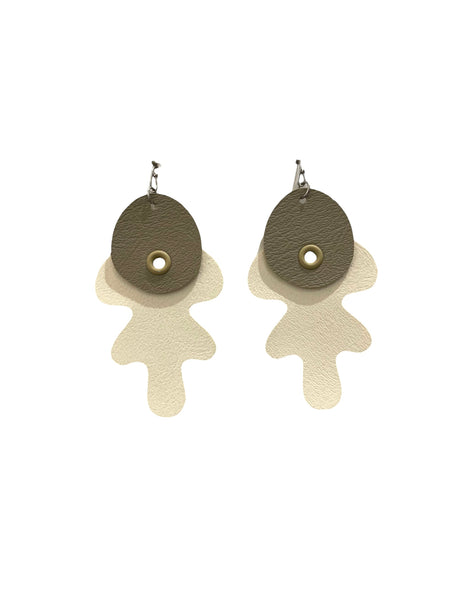 INÉDITO- Big Earrings- Nature Earrings (Ivory & Sand)