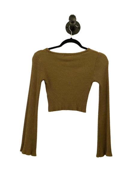 THRIFT- Olive Long Sleeve Crop (Medium)