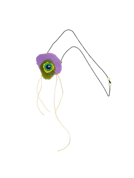MIND BLOWING PROJECT- Catarsis Necklace - Purple and Green