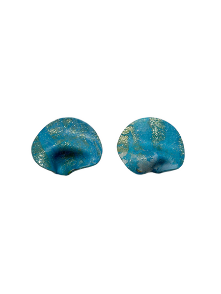 CONTRASTE- Pliego Medium Shimmering Turquoise Earrings