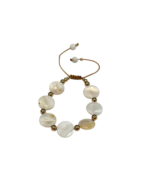 E-HC DESIGNS- Flat Pearls Adjustable Bracelet (different styles available)