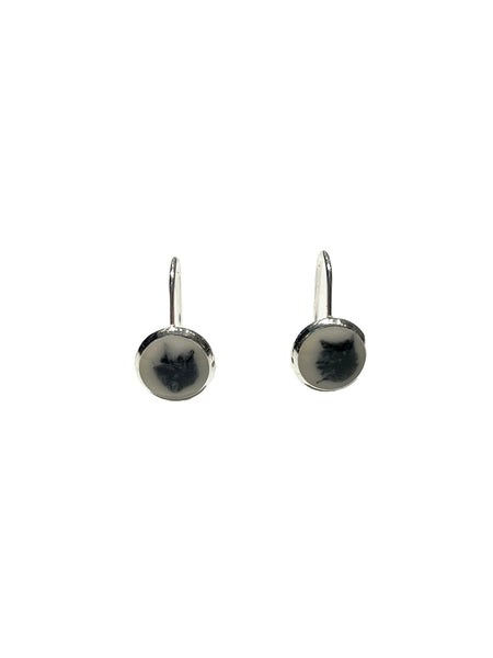 MIND BLOWING PROJECT- Small Circle Earrings - White and Black