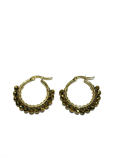 HC DESIGNS- Small Golden Hoops - 1 1/8 inches