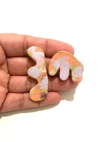 CONTRASTE - Flor Earrings - Lilac Salmon