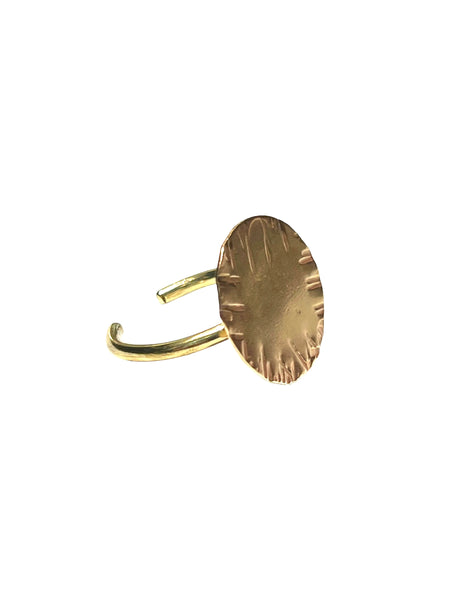 AMANÁ PENINA - Circle Brass Ring Size 8