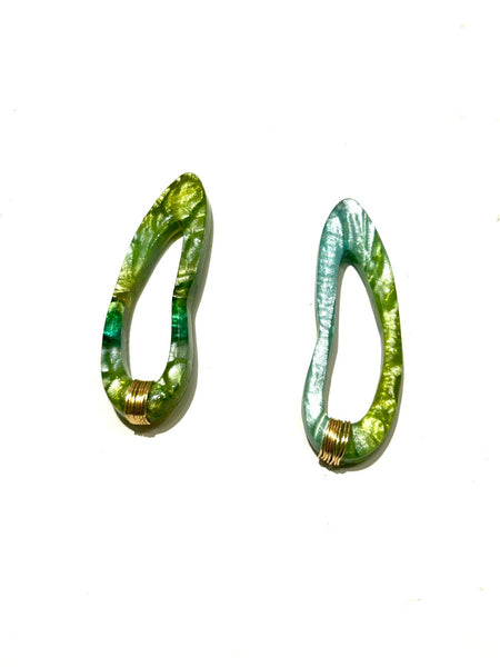 KOLIBRI COLLECTIVE - Grecia Large - Olive Radiance Earrings