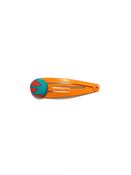 BOTÓN DE AZÚCAR - Hair Clips- Orange - Orange Strokes