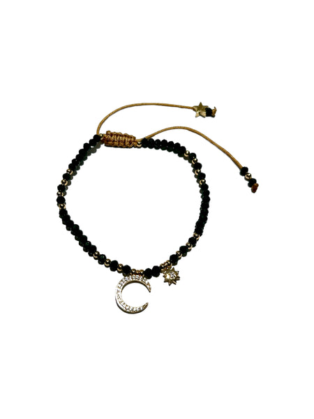 E-HC DESIGNS- Full Crystal Moon & Sun Adjustable Bracelet