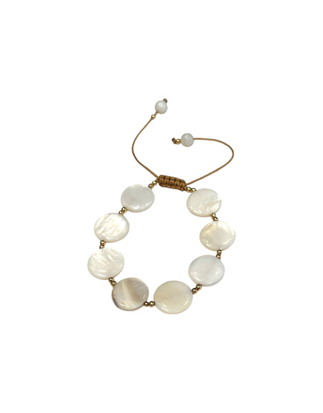 E-HC DESIGNS- Flat Pearls Adjustable Bracelet (different styles available)