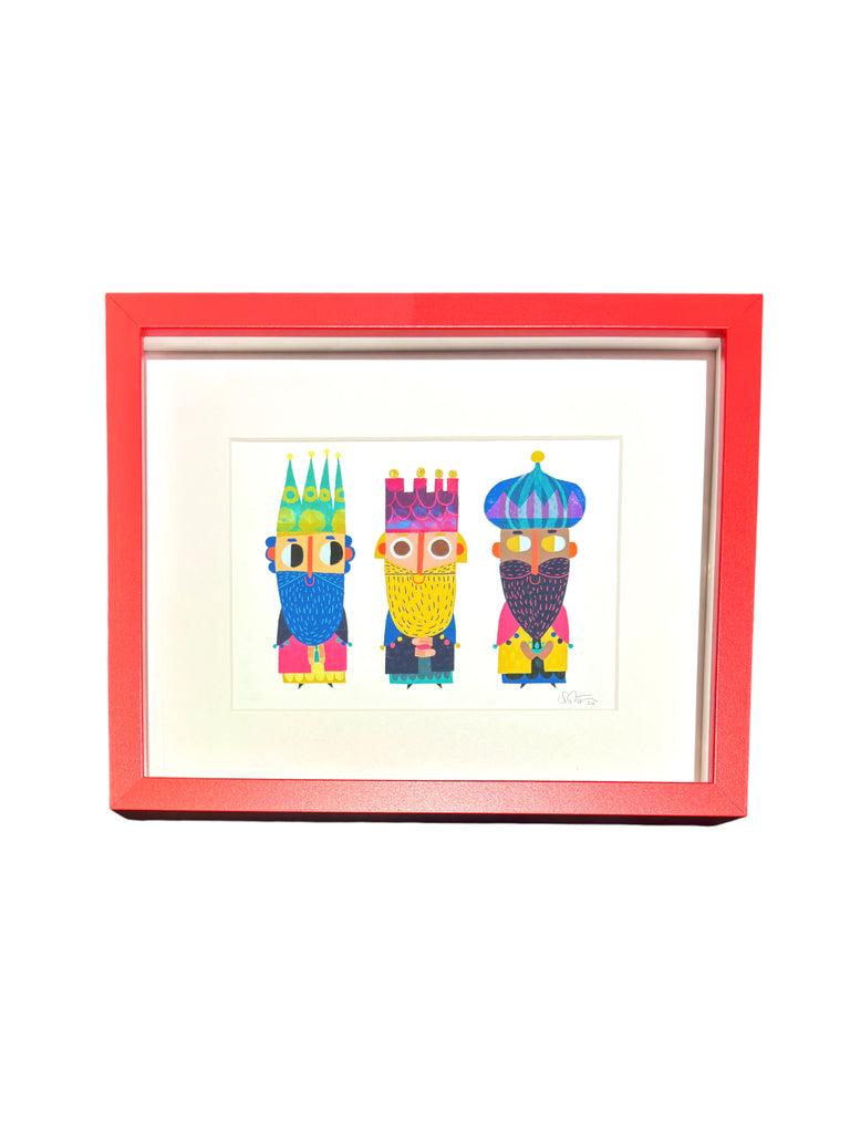 NÍVEA ORTÍZ - GIGLEÉ - Reyes Magos Funky - 5 x 7 Framed Print 02