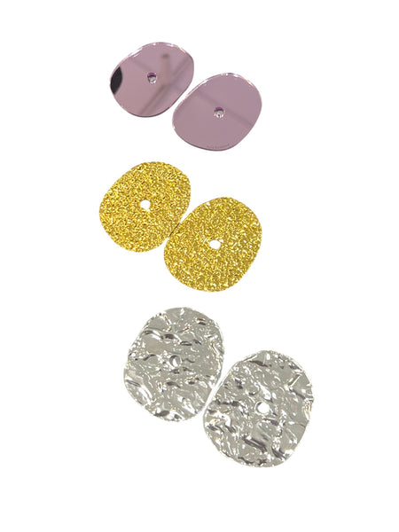 FORASTERA - Oval Taíno Studs / Metallic