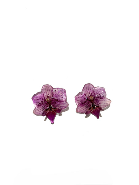 FLORE.C - Purple Orchid Studs