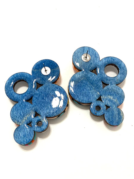 BOTÓN DE AZÚCAR - Vine Earrings- Blue- Skittles