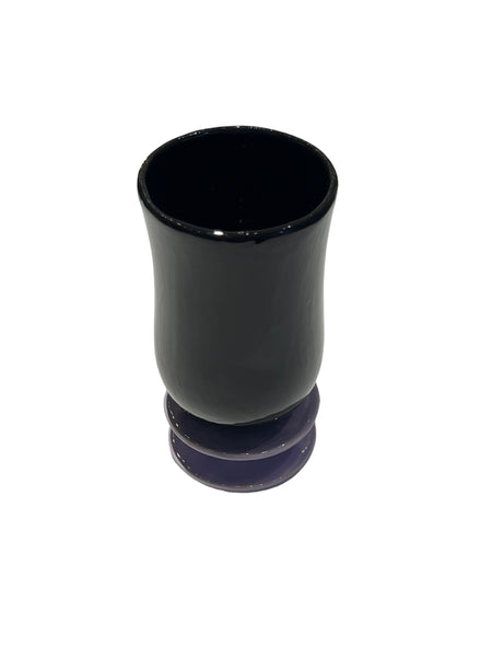 LAS MALCRIÁS- Hearts Ceramic - Black and Purple - Wine Flute