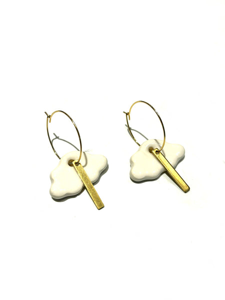 ITSARI- Dangle Hoop Earrings- Cloud