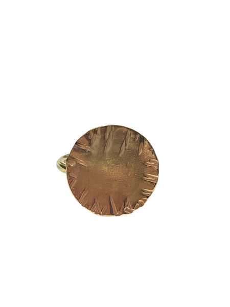 AMANÁ PENINA - Circle Brass Ring Size 8
