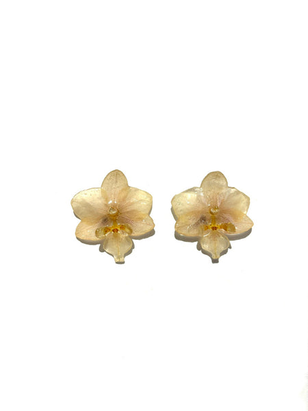 FLORE.C - Ivory Orchid Studs