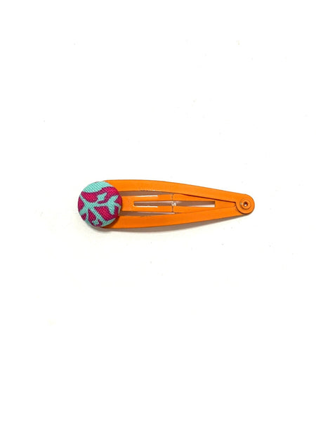 BOTÓN DE AZÚCAR - Hair Clip- Orange - Pink Aqua