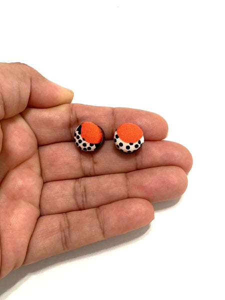 BOTÓN DE AZÚCAR - Small Studs- Orange Circle