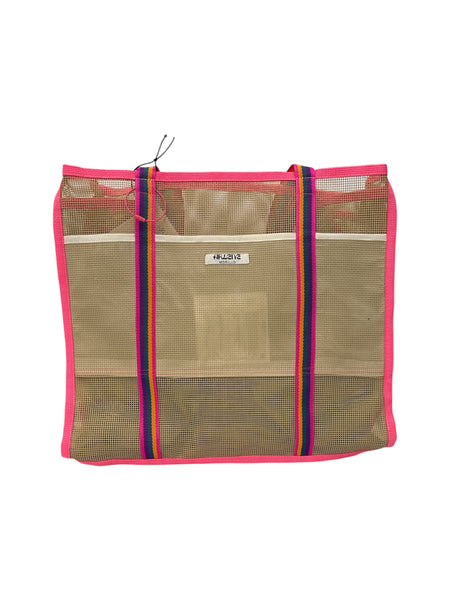 ARLENE MORILLO- Versa Talega Reversible Tote- Ivory / Pink Rainbow