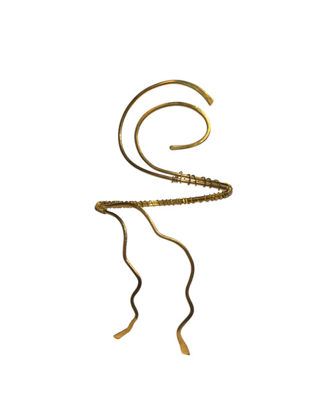 NIS Designs - Spiral Circle Wavy Arm Cuff