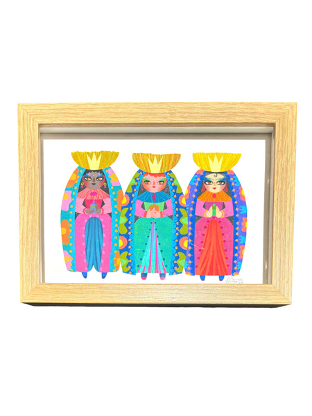 NÍVEA ORTÍZ - GIGLEÉ - Reinas Magas Funky - 5 x 7 Framed Print 2