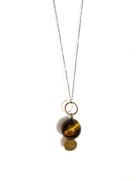 MONIQUE MICHELE- Tiger Eye Sphere Necklace