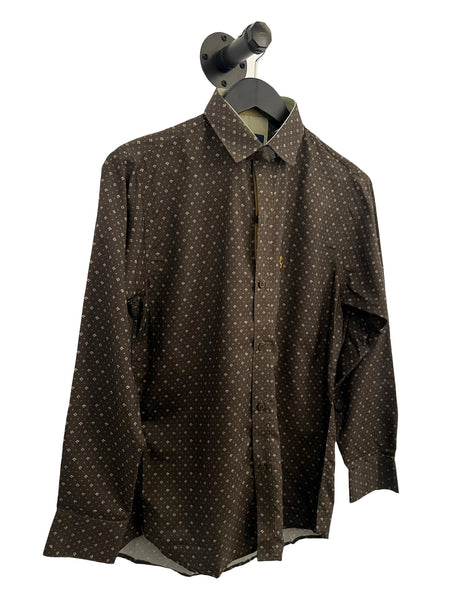 BORONEA- Olive Print Long Sleeve