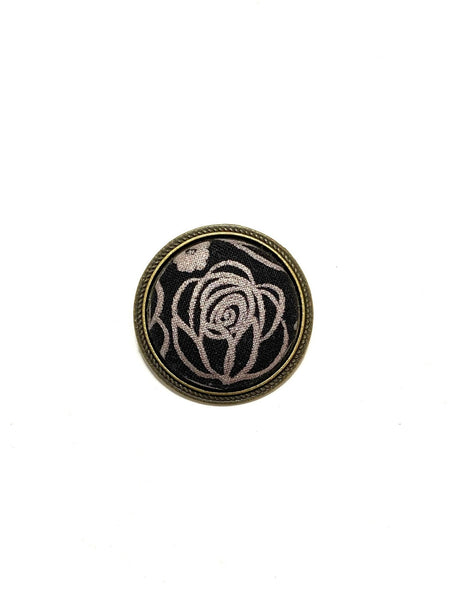 BOTÓN DE AZÚCAR - Big Pin- Rose Gold Rose