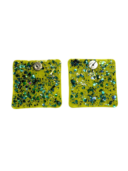 CROMATICA - Green Squares - Earrings