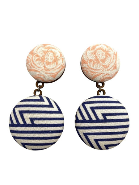 BOTÓN DE AZÚCAR - Double Earrings- Soft Roses and Lines