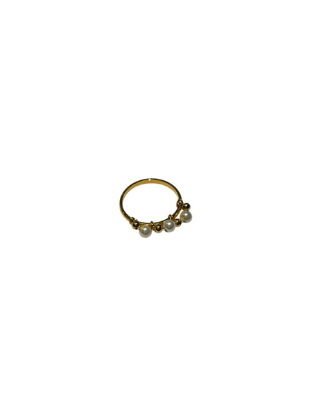 DEKOKRETE - Pearl Ring - Gold/White