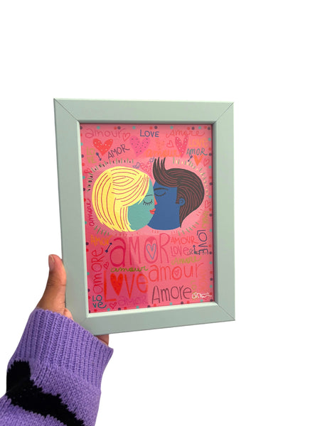 NÍVEA ORTÍZ - GIGLEÉ - Amor - 5 x 7 Framed Print