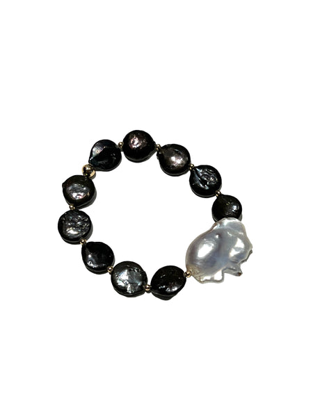 E-HC DESIGNS - Baroque Pearls Elastic Bracelet