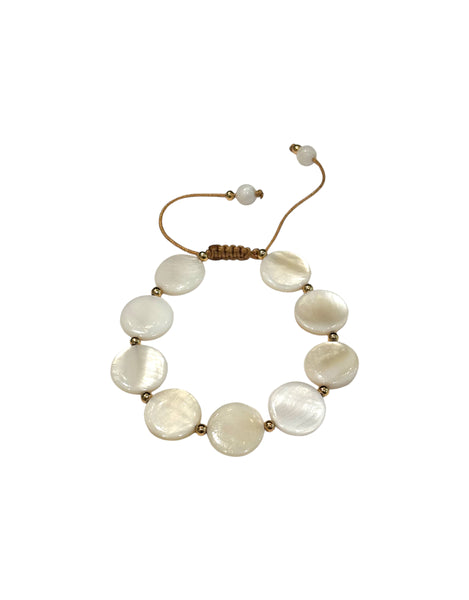 E-HC DESIGNS- Flat Pearls Adjustable Bracelet (different styles available)