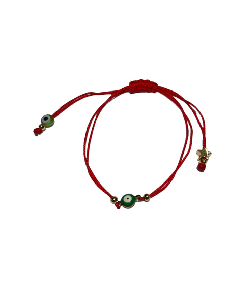 E-HC DESIGNS- Evil Eye Red Cord Adjustable Bracelet