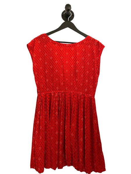 THRIFT- V-Back Red Mini Dress (Medium)