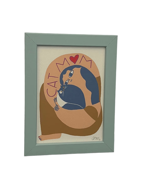 NÍVEA ORTÍZ - GIGLEÉ - Cat Mom - 5 x 7 Framed Print