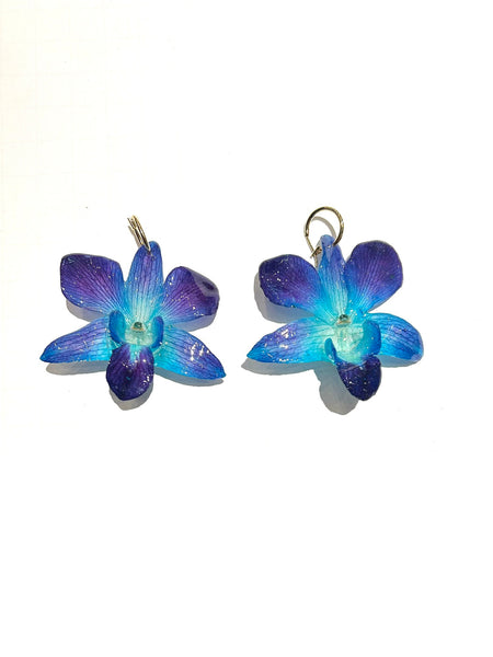 FLORE.C - Blue and Purple Orchid Hoops - O.05