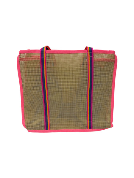 ARLENE MORILLO- Versa Talega Reversible Tote- Ivory / Pink Rainbow