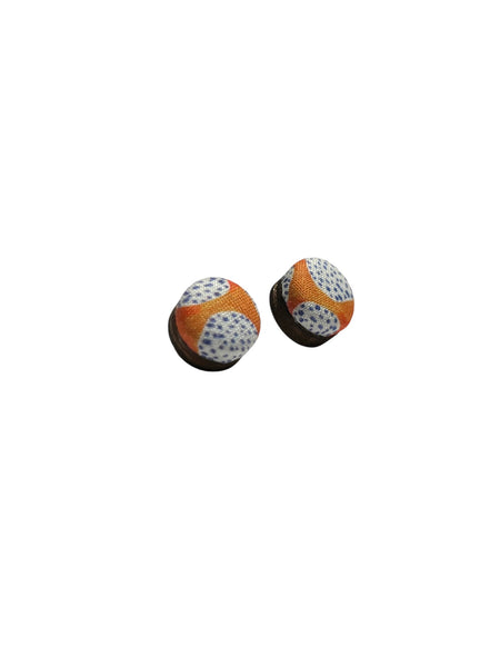 BOTÓN DE AZÚCAR - Small Studs - Orange and Blue Pointillism