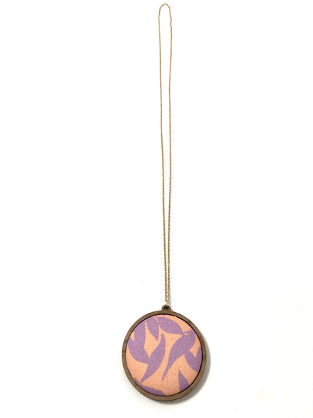 BOTÓN DE AZÚCAR - Pendant Necklace- Single- Salmon Lavender