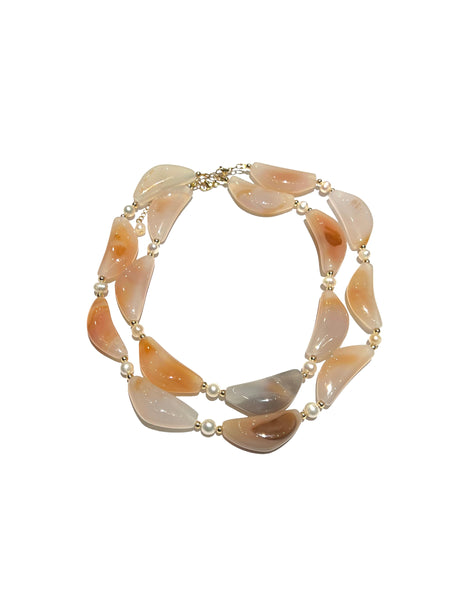 HC DESIGNS- Half Moon Agate Layering Necklace (sold individually)