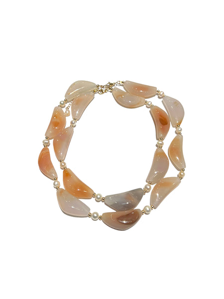 HC DESIGNS- Half Moon Agate Layering Necklace (sold individually)