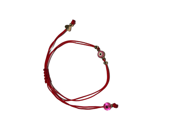 E-HC DESIGNS- Evil Eye Red Cord Adjustable Bracelet