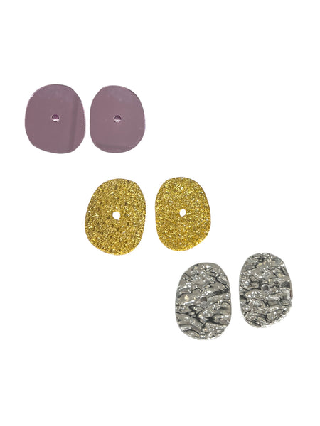 FORASTERA - Oval Taíno Studs / Metallic