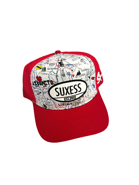 SUXESS- Islinda Trucker Hat- Red