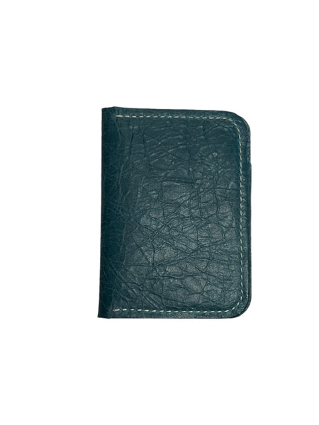 IGUACA -Simple vertical wallet - Turquesa Distress